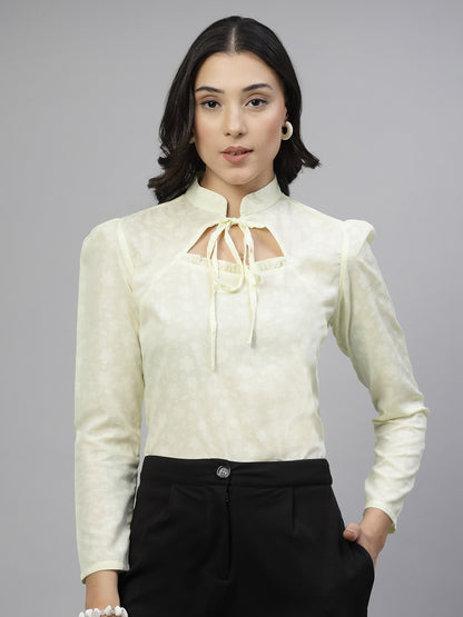 Style Quotient Women Yellow Formal Top