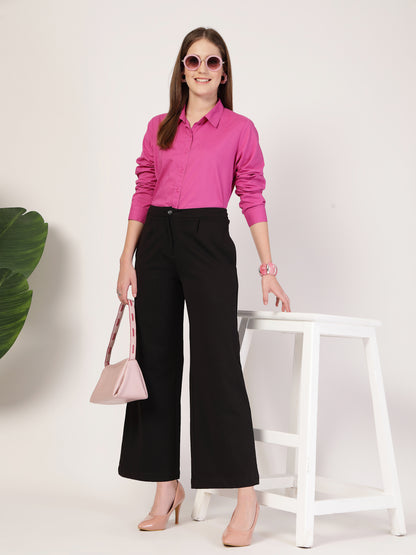 Style Quotient Women Solid Cotton Formal Shirt