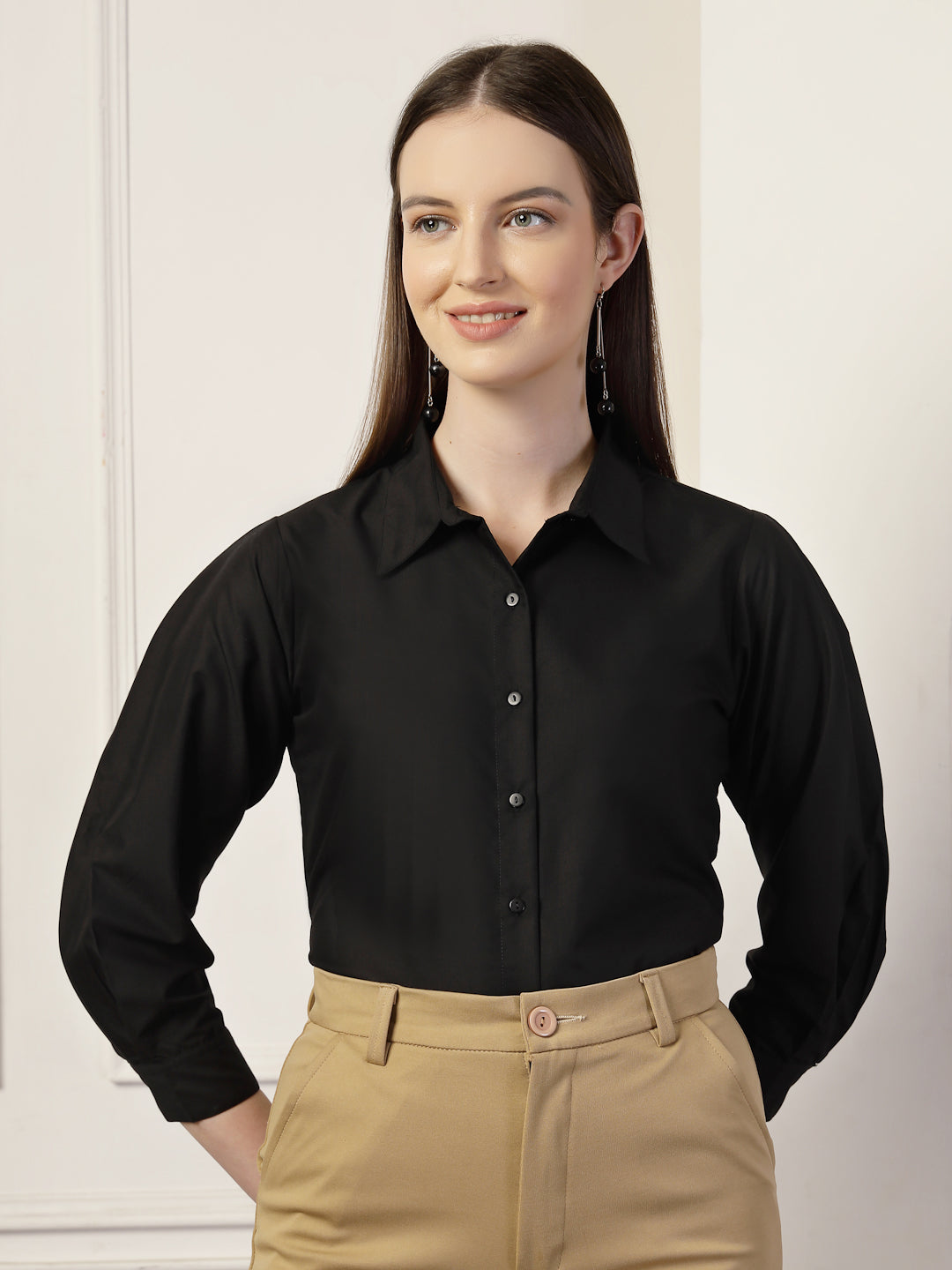 Style Quotient Women Black formal shirt