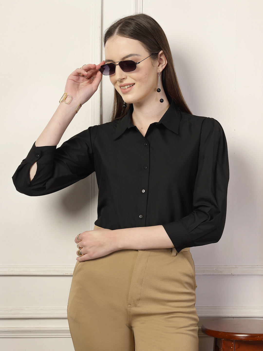 Style Quotient Women Black formal shirt