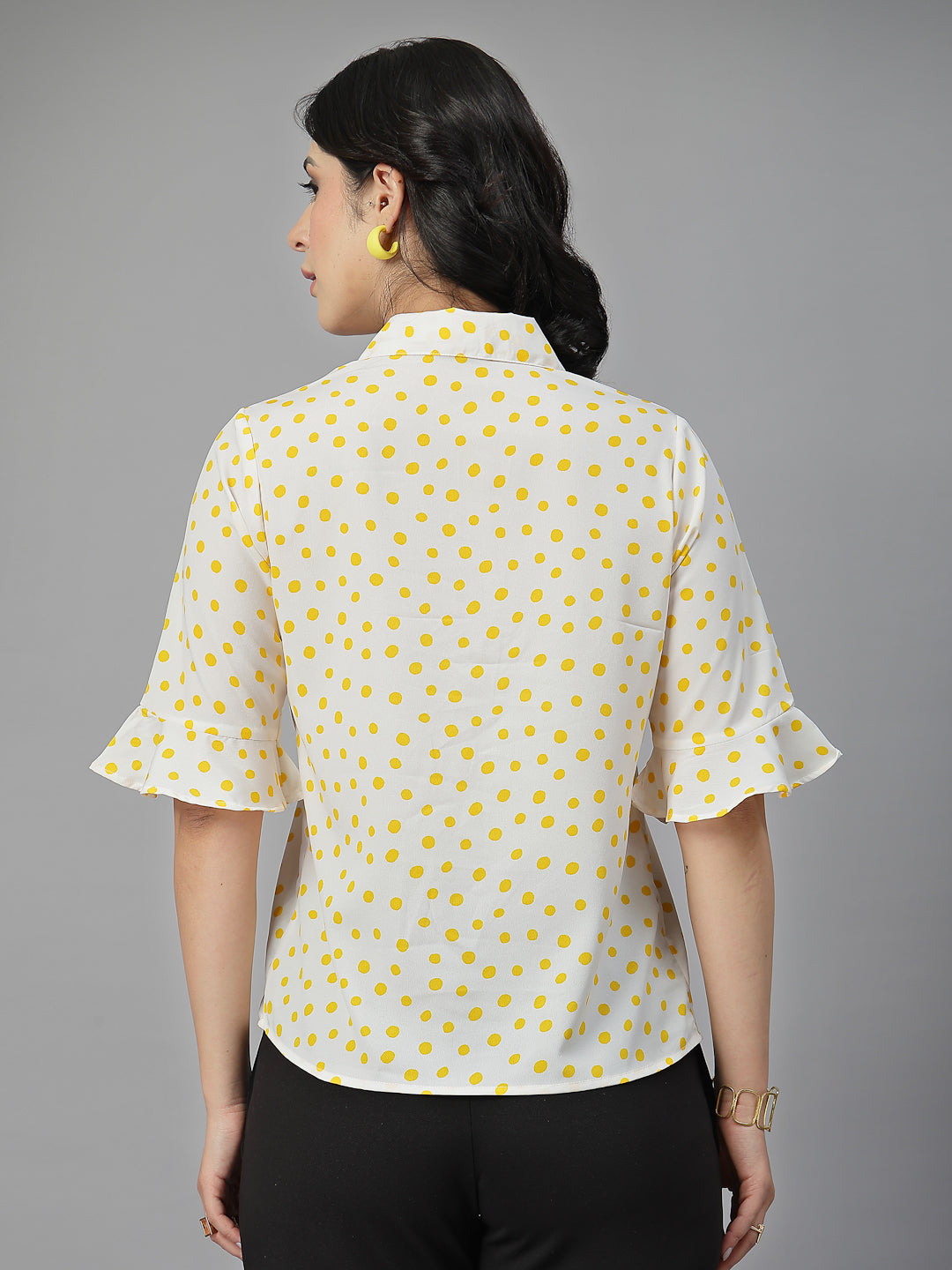 Style Quotient Women White Yellow shirt style Top