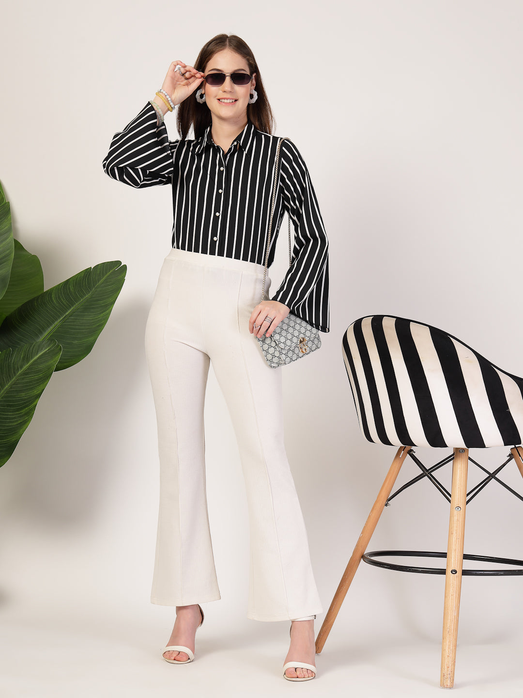 Style Quotient Women Black white shirt